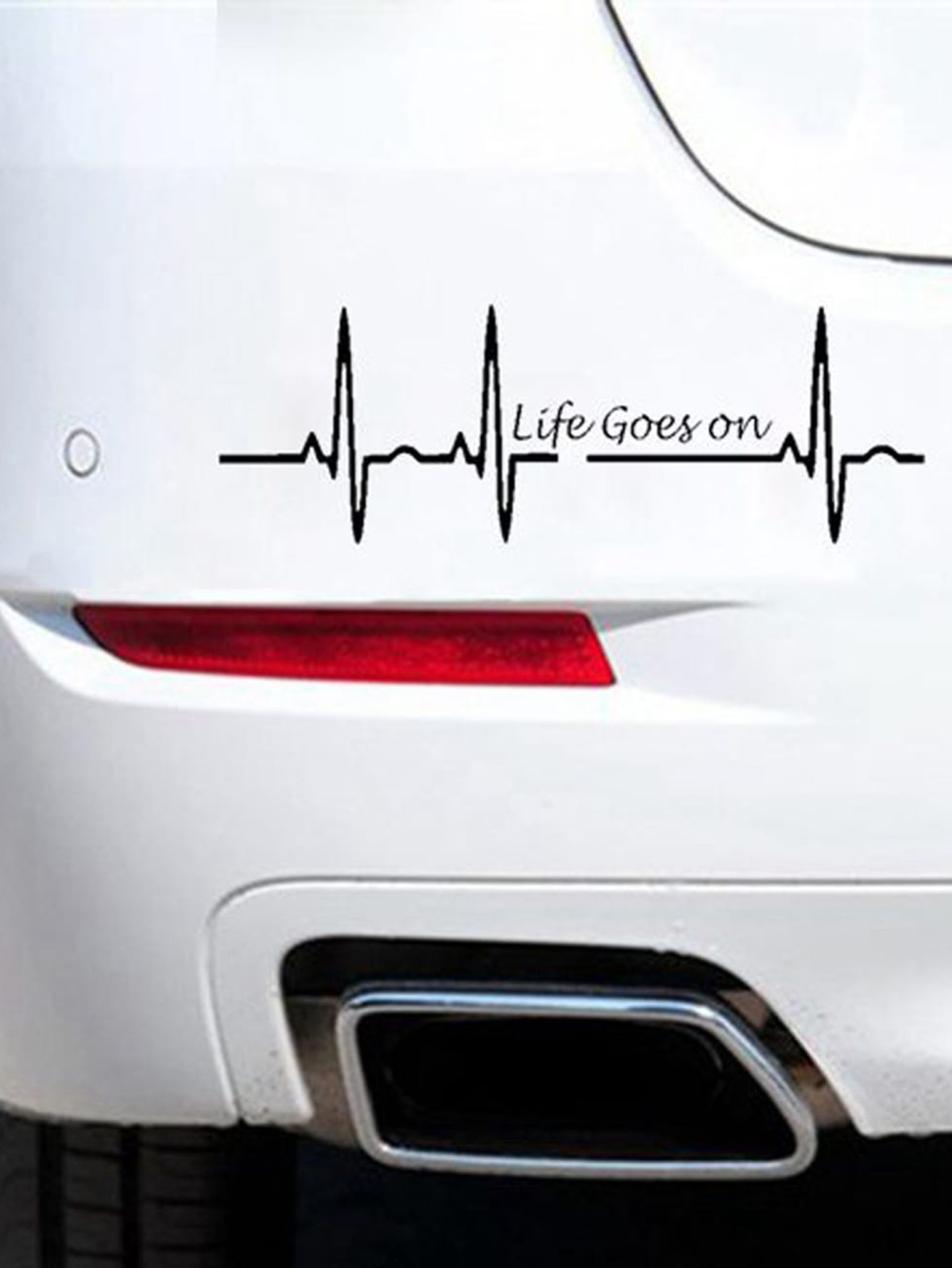 Customized ECG Pattern Car Sticker Decal